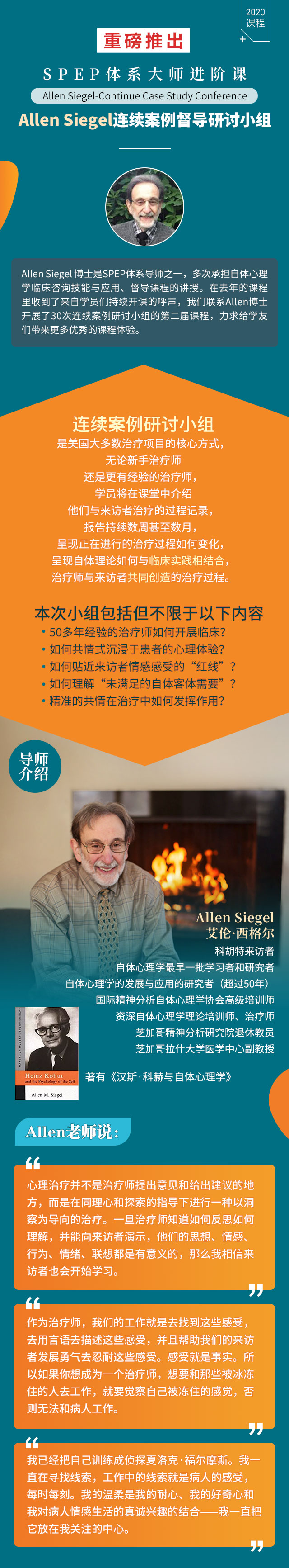 Allen Siegel连续案例督导研讨小组